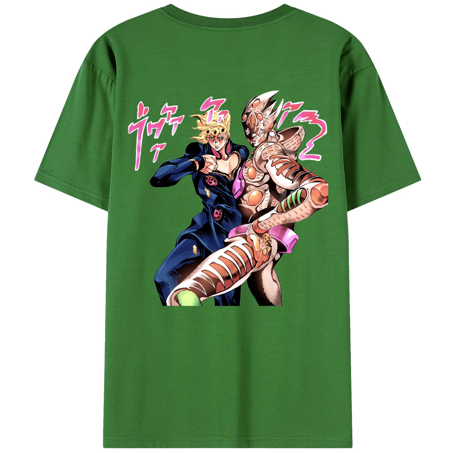 （画像用） ジョジョの奇妙な冒険 ジョルノ?ジョバァーナ JoJo's Bizarre Adventure Giorno Giovanna レディース半袖Tシャツ(バックプリント)